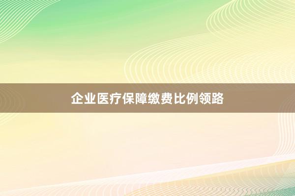 企业医疗保障缴费比例领路